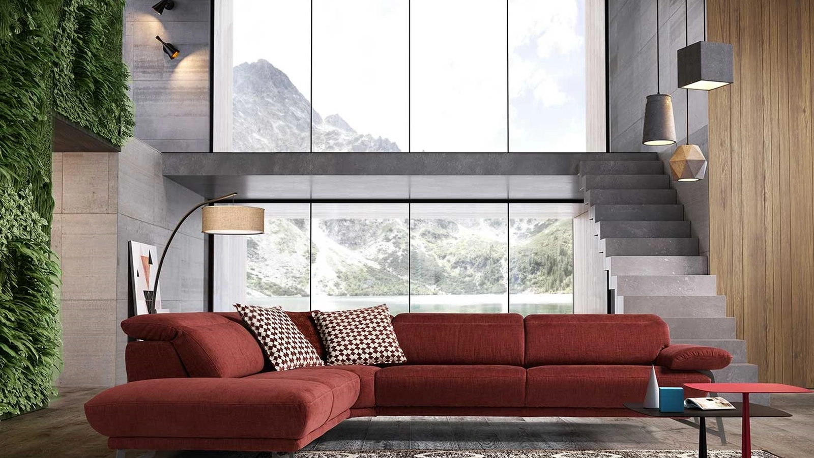 Divano angolare in tessuto Anais di Egoitaliano