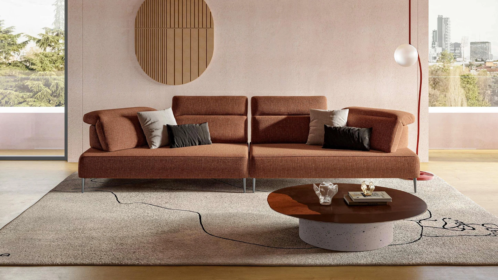 Divano lineare Asso di Le Comfort