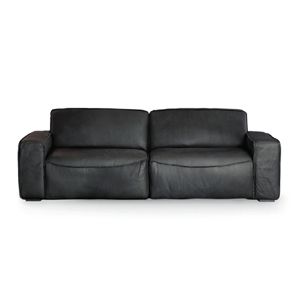 Divano lineare in pelle Cambridge di Devina Nais