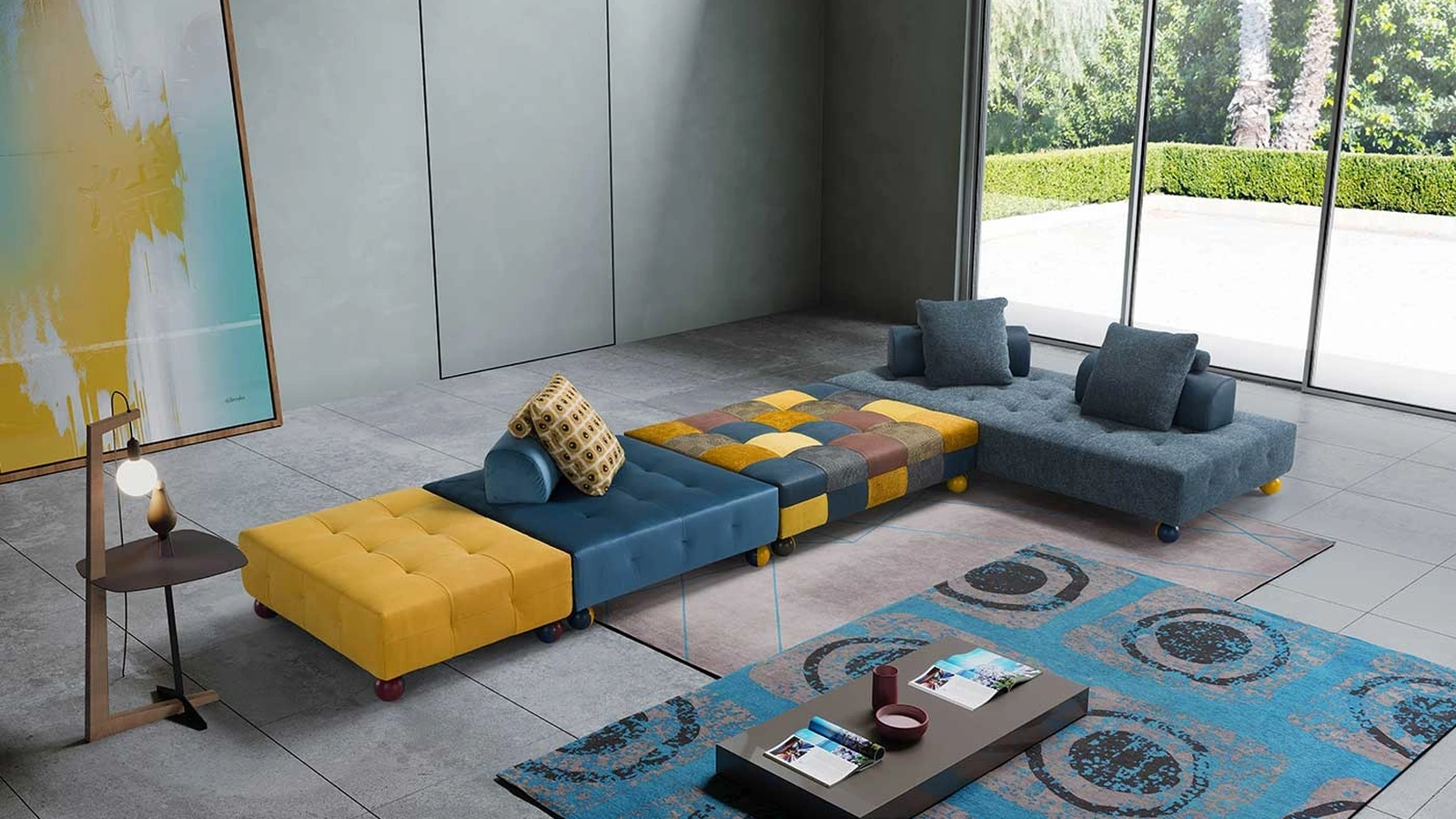 Divano componibile di design in tessuto L'Ego di Egoitaliano