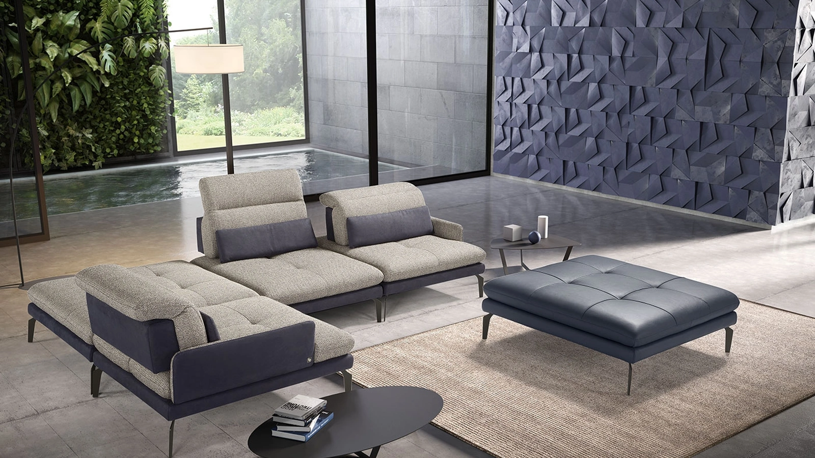 Divano angolare in tessuto Jacklyn di Egoitaliano