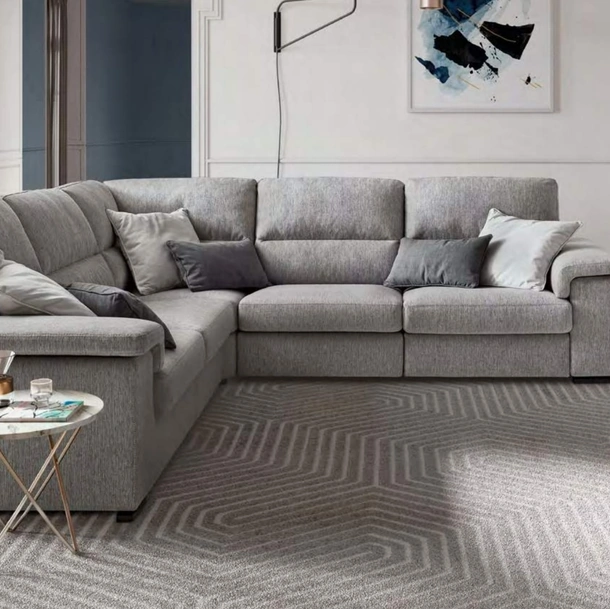 Divano angolare in tessuto con movimento relax Jaro di Le Comfort