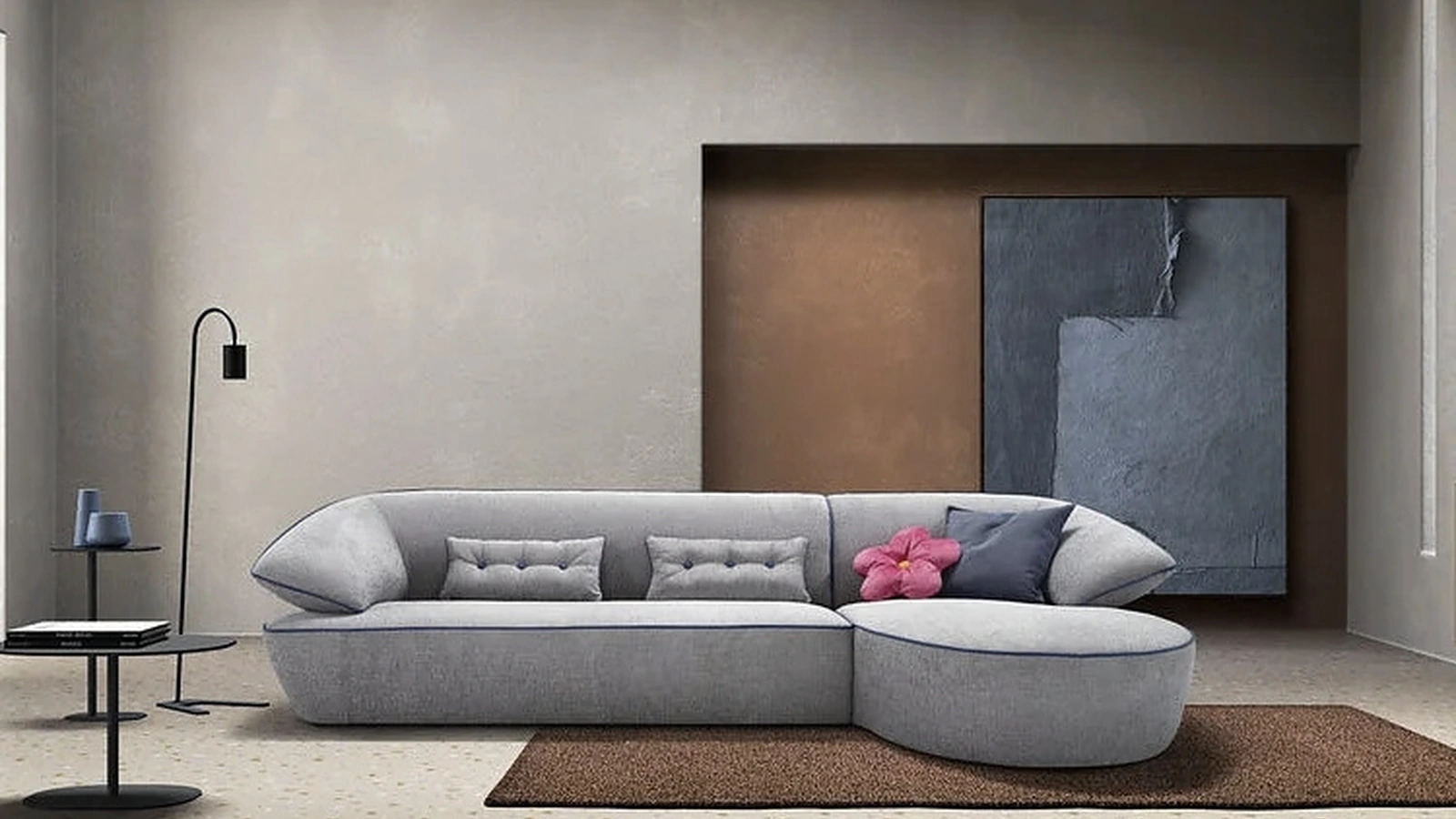 Divano con penisola Momo di Egoitaliano