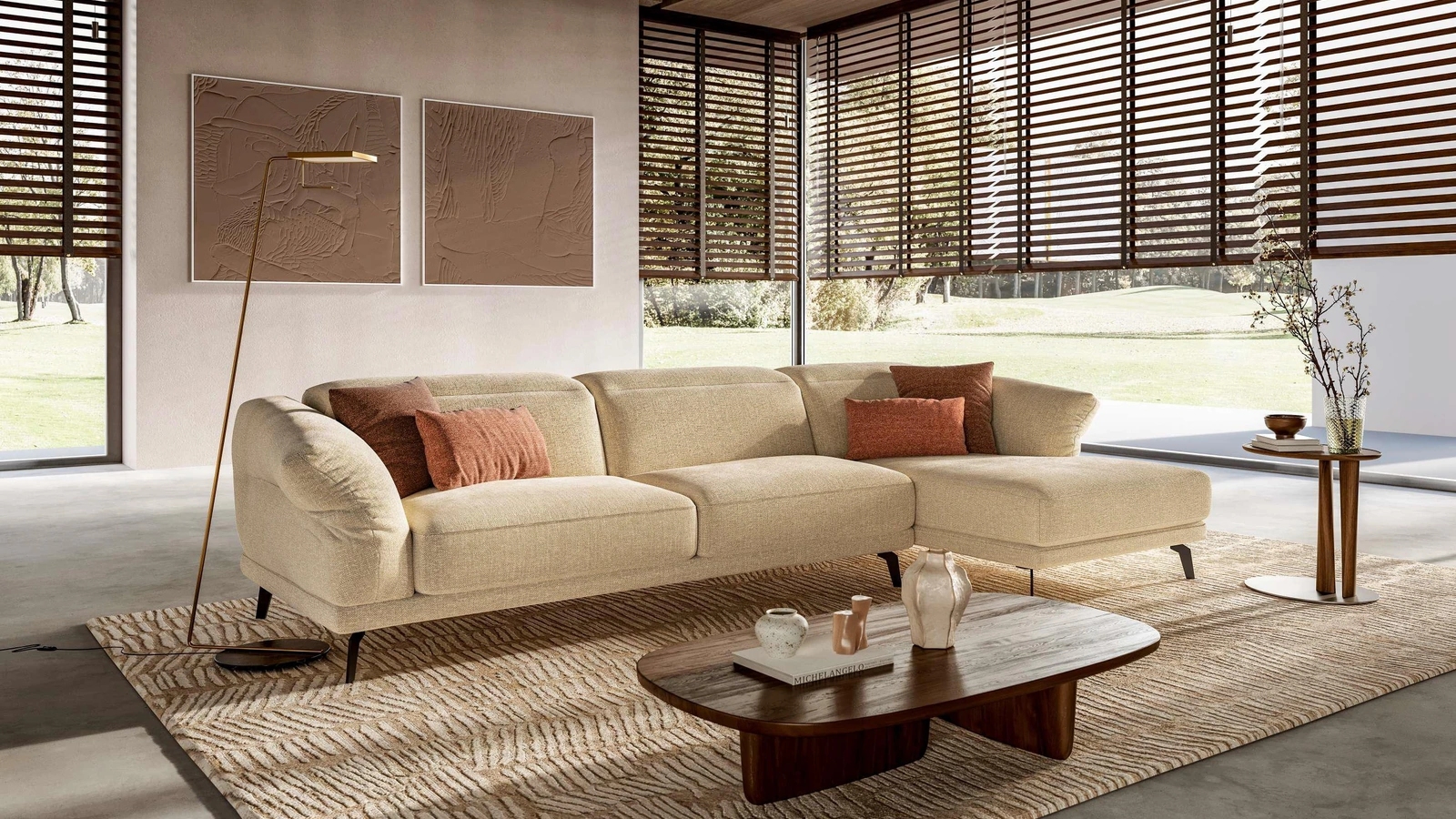 Divano con penisola Sky di Le Comfort