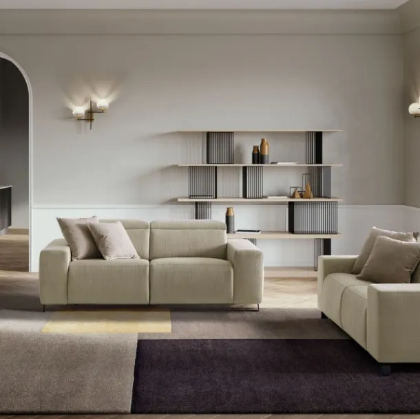 Divano Letto lineare in tessuto Maldive di Le Comfort