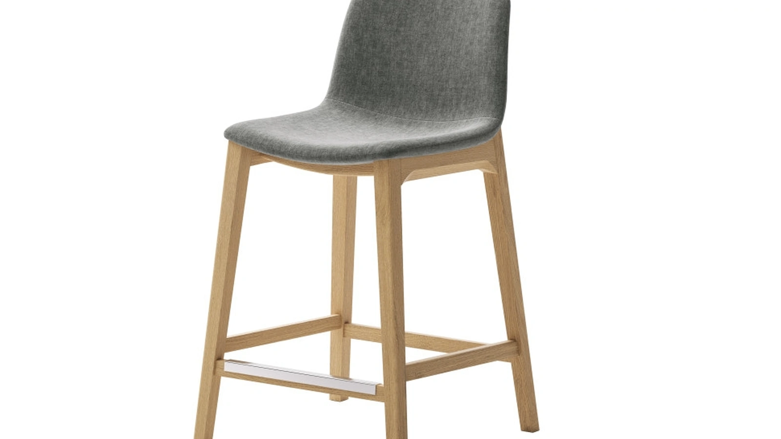 Sgabello Alessia in tessuto con struttura in frassino di Veneta Cucine