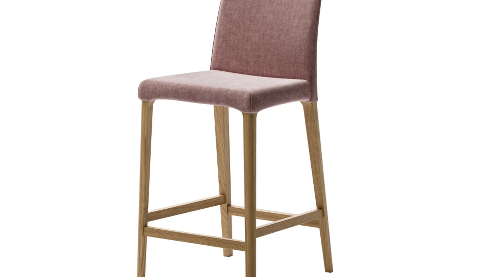 Sgabello Anna in tessuto con struttura in frassino di Veneta Cucine