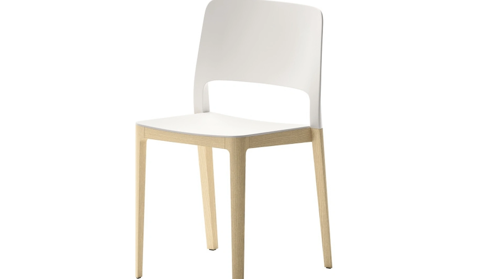 Sedia impilabile Atelier in polipropilene con struttura in legno di Veneta Cucine