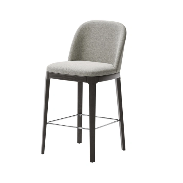 Sgabello Augusta in tessuto con struttura in frassino di Veneta Cucine