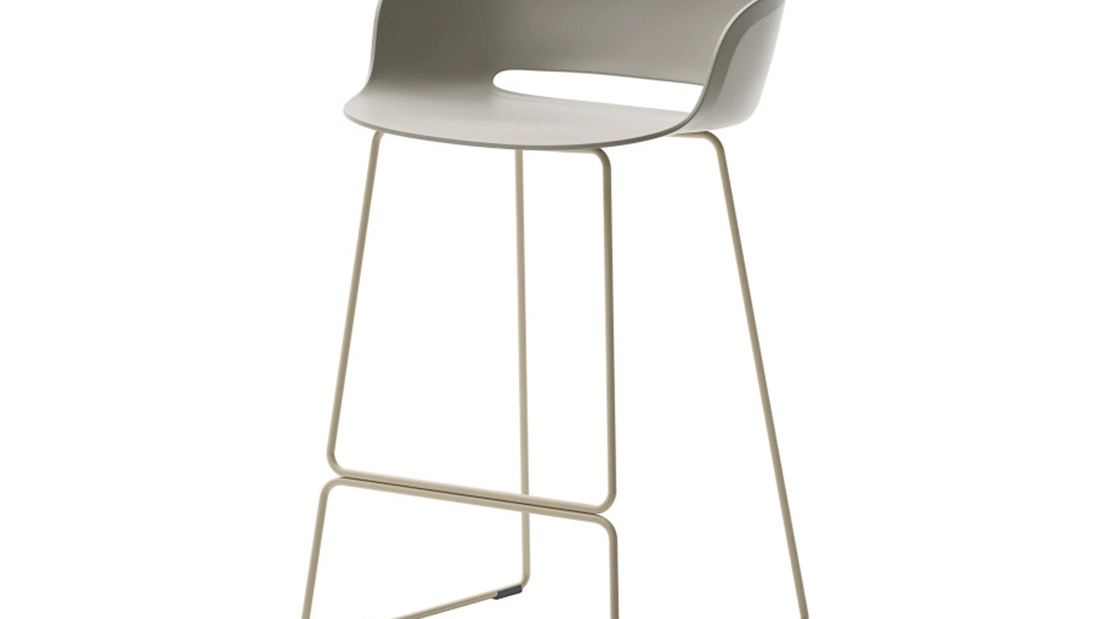 Sgabello Babila in tecnopolimero con struttura in acciaio di Veneta Cucine