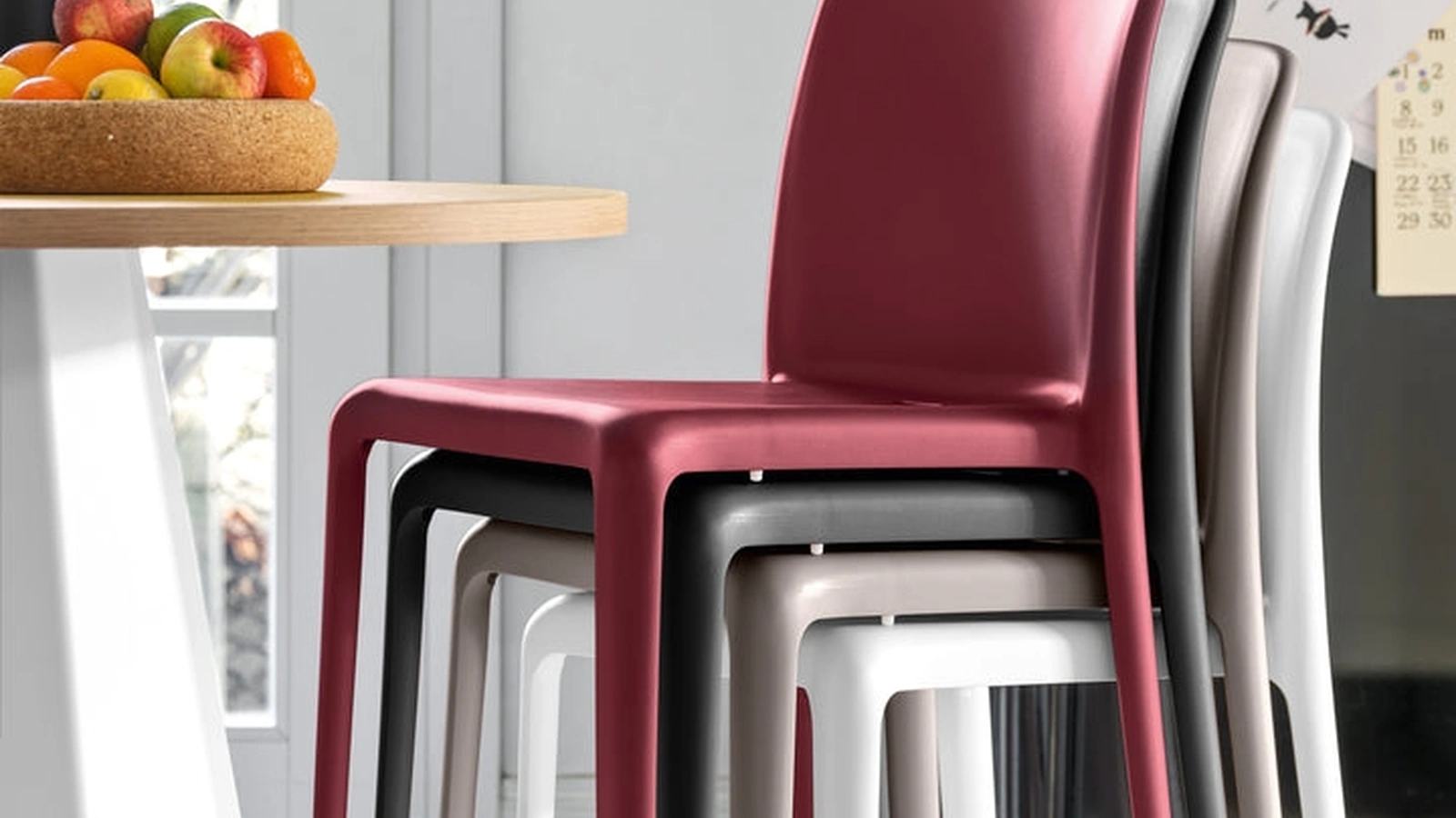 Sedia impilabile in polipropilene Bayo di Connubia