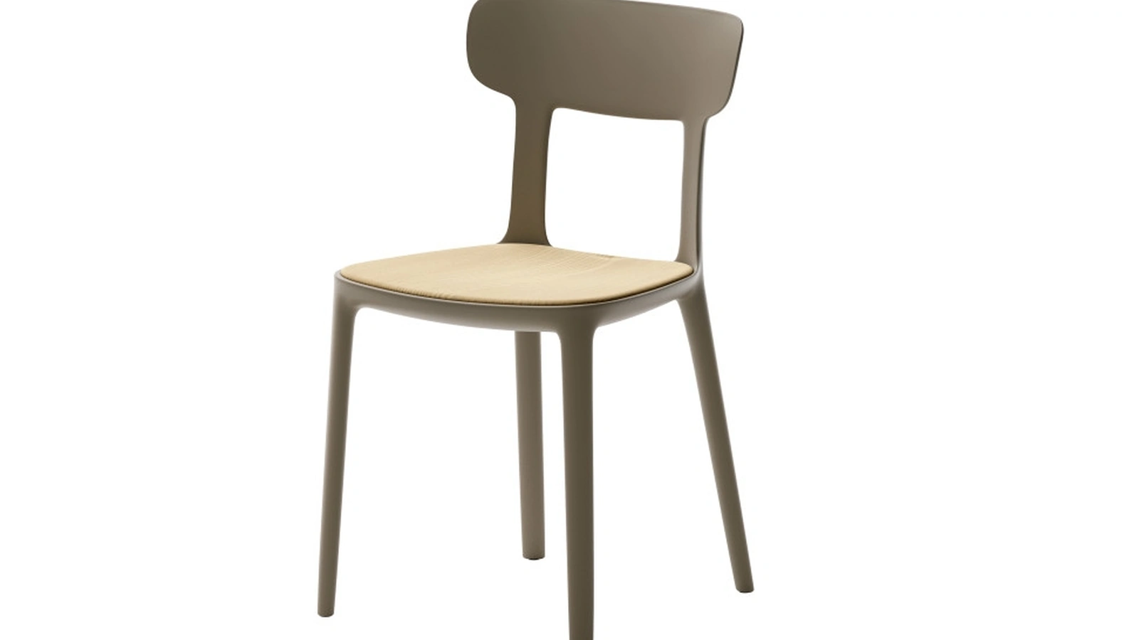 Sedia Canova in polipropilene con seduta in legno di Veneta Cucine