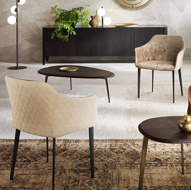 Sedia Carmen in tessuto di Riflessi