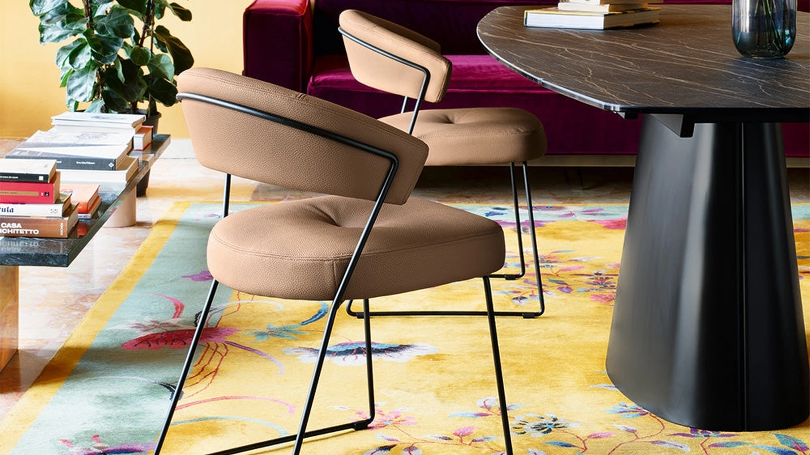 Sedia in ecopelle Ny Anniversary di Connubia