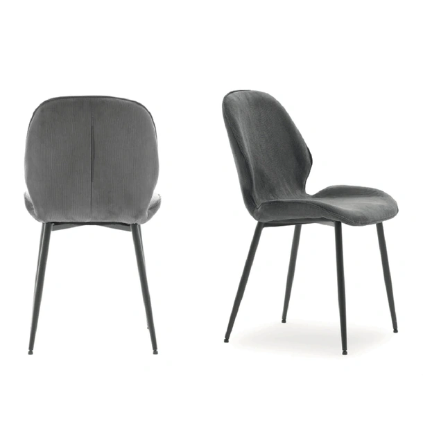 Sedia City in tessuto con gambe in ferro di Devina Nais