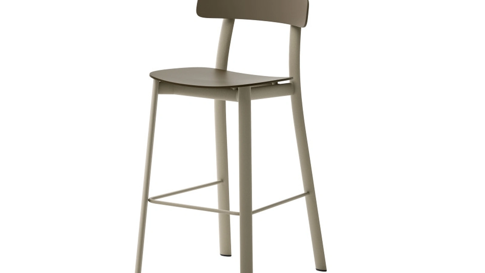 Sgabello Emma in polipropilene con struttura in metallo di Veneta Cucine