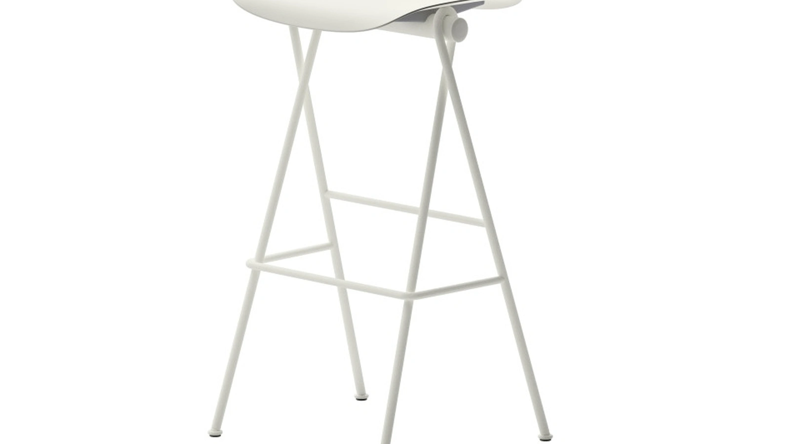 Sgabello Flip con seduta in polipropilene con struttura in metallo di Veneta Cucine