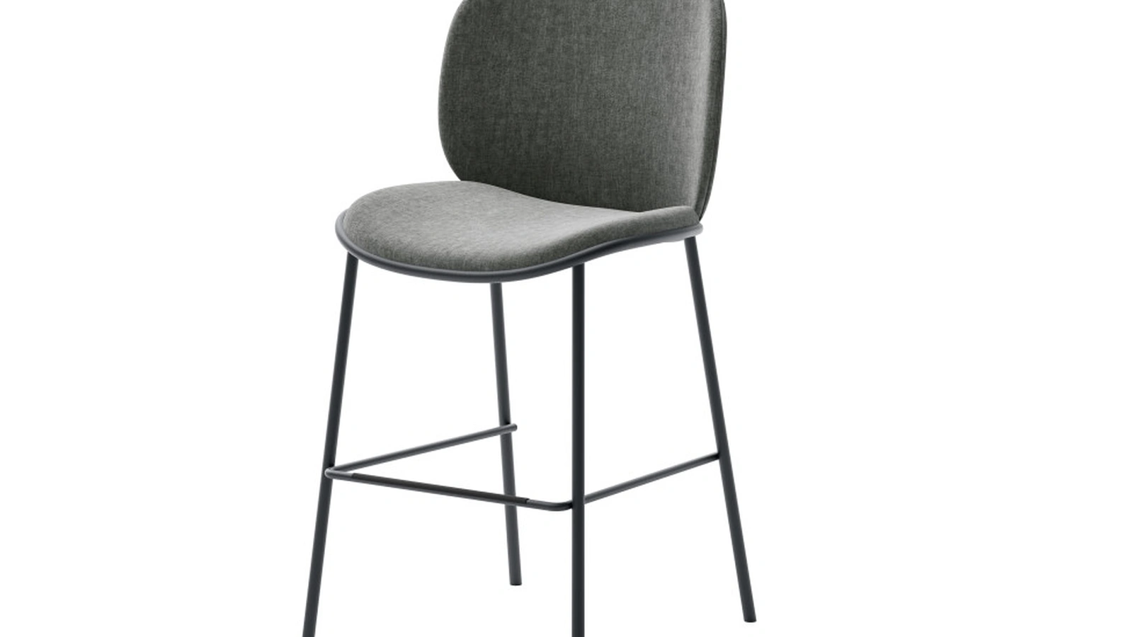 Sgabello Fluffy in tessuto imbottito di Veneta Cucine