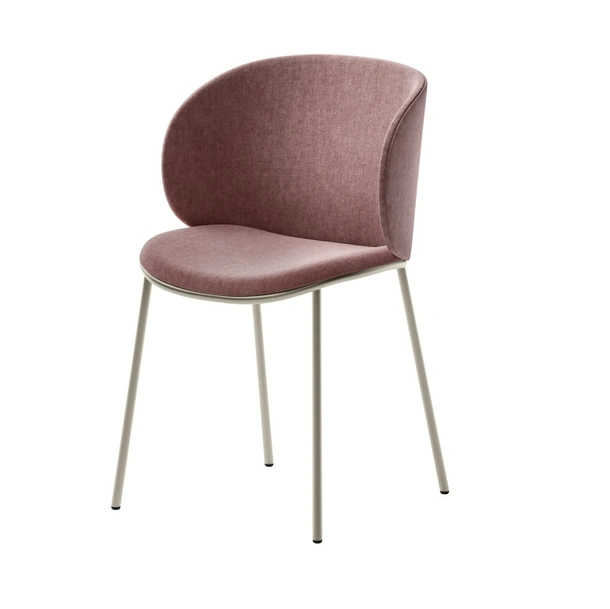 Sedia Fluffy in tessuto imbottito e struttura in metallo di Veneta Cucine