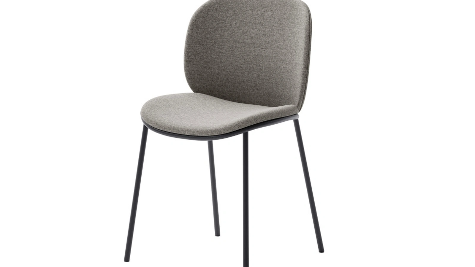 Sedia Fluffy in tessuto imbottito e struttura in metallo di Veneta Cucine