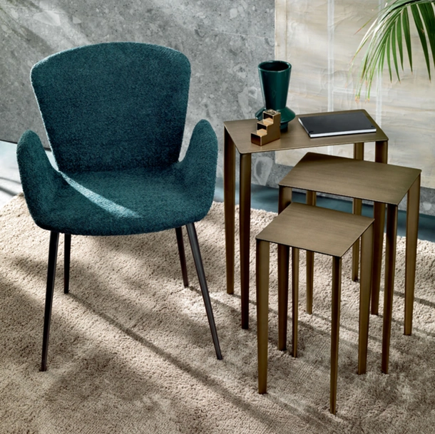 Sedia Giada in tessuto di Riflessi