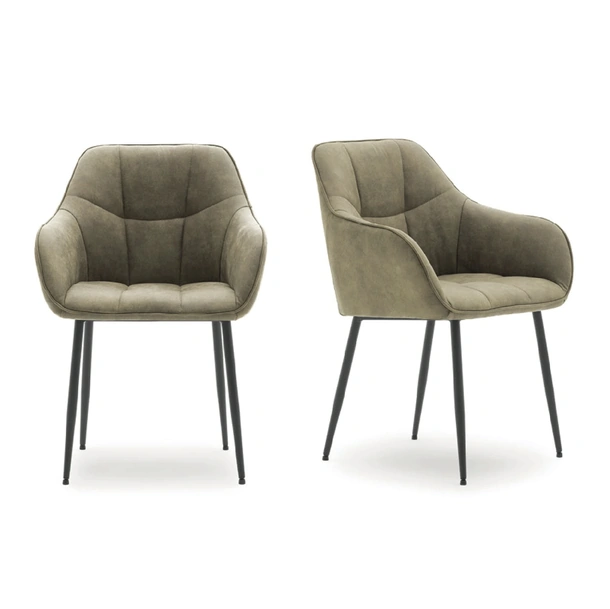 Sedia James in ecopelle imbottita di Devina Nais