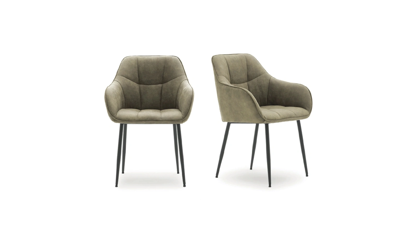 Sedia James in ecopelle imbottita di Devina Nais