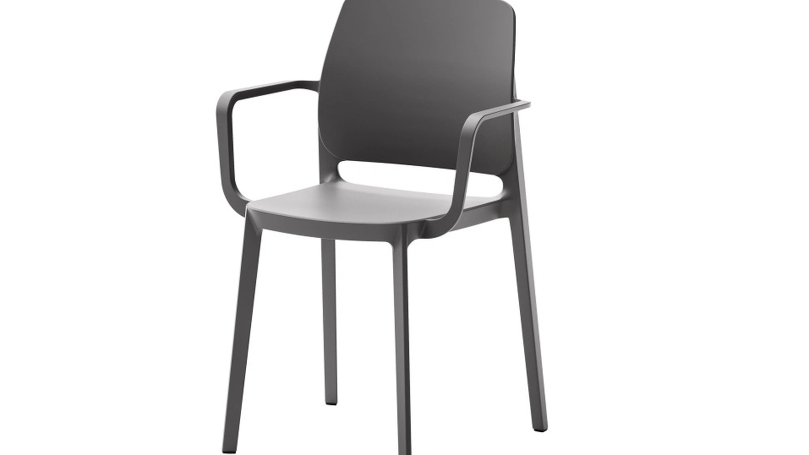 Sedia impilabile con braccioli London in polipropilene di Veneta Cucine