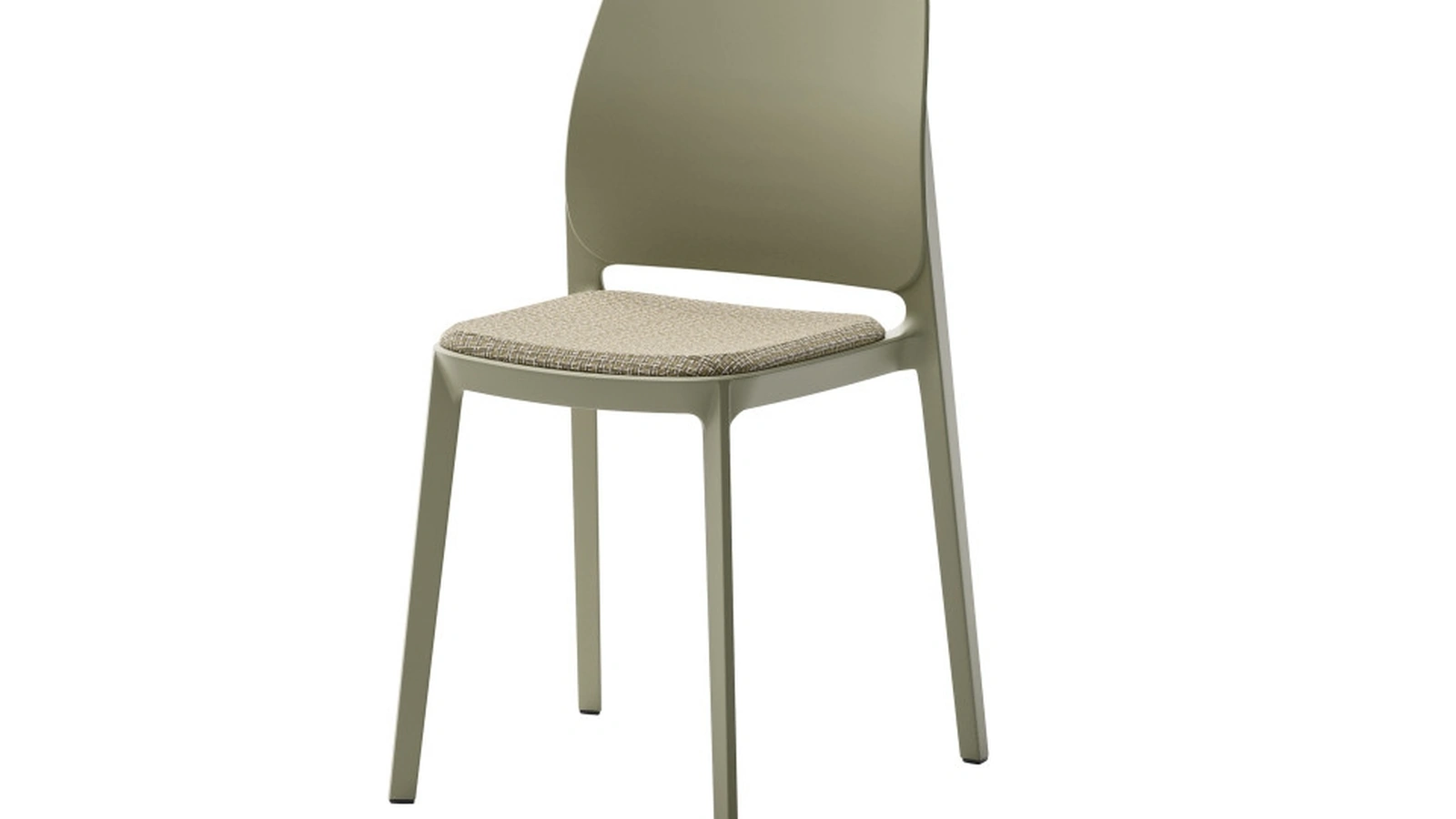 Sedia impilabile London in polipropilene con seduta in tessuto imbottito di Veneta Cucine