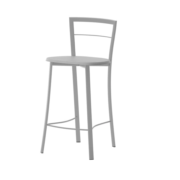 Sgabello Olivia in metallo con seduta in legno di Veneta Cucine