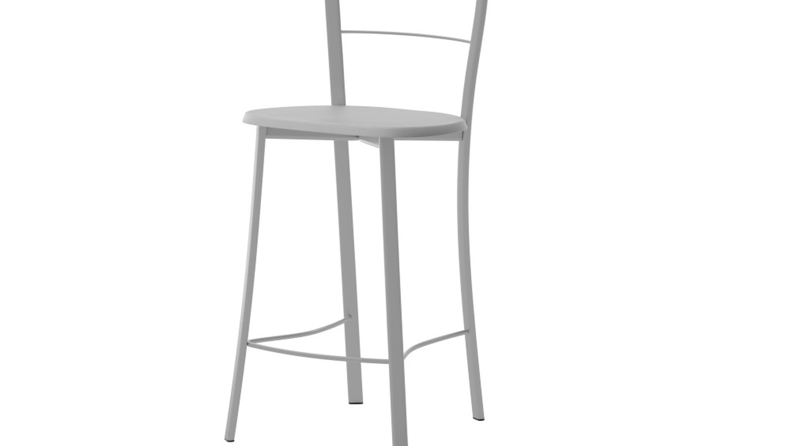 Sgabello Olivia in metallo con seduta in legno di Veneta Cucine