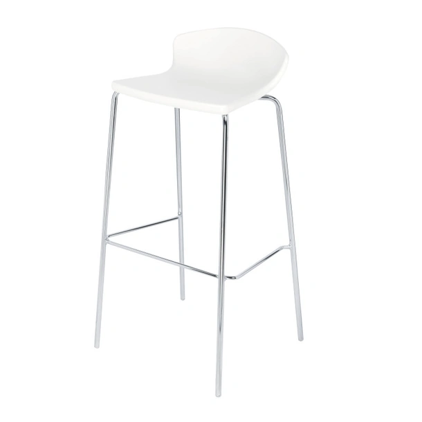 Sgabello Simply con seduta in tecnopolimero e base in metallo di Veneta Cucine