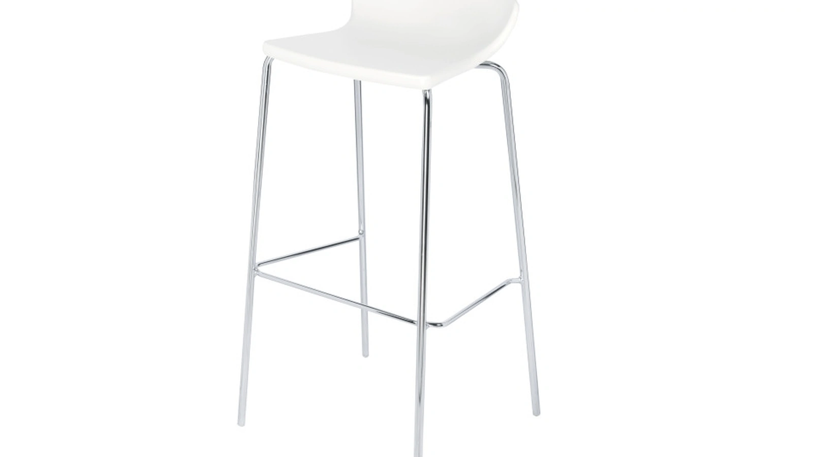 Sgabello Simply con seduta in tecnopolimero e base in metallo di Veneta Cucine