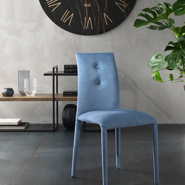 Sedia elegante Sonia Flex in tessuto imbottito di Riflessi