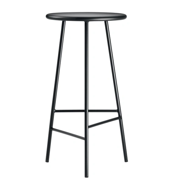 Sgabello Trinity in frassino laccato con struttura in metallo verniciato di Veneta Cucine