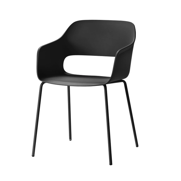 Sedia Babila Poltrona in polipropilene con base in metallo di Veneta Cucine