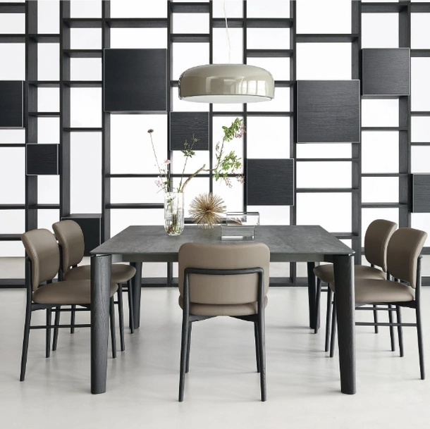 Tavolo quadrato Desco in Ceramica di Sangiacomo