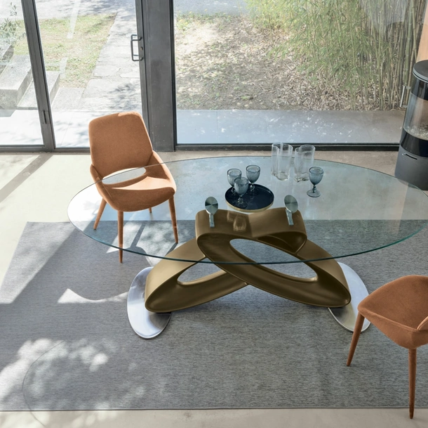 Tavolo Eclipse in vetro di Target Point