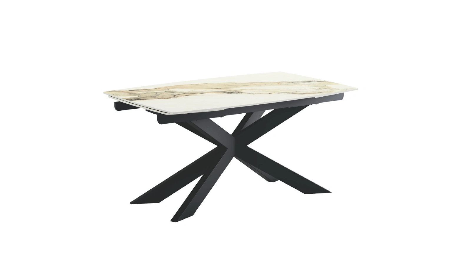 Tavolo allungabile Prelude Caranto con piano in ceramica e base in metallo di Veneta Cucine