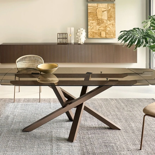 Tavolo allungabile Shangai Cristallo di Riflessi