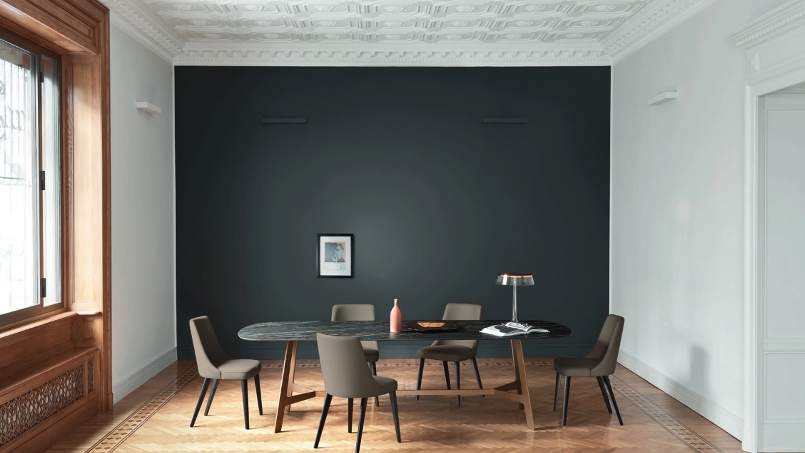 Tavolo Vertigo Noir Desir di Sangiacomo