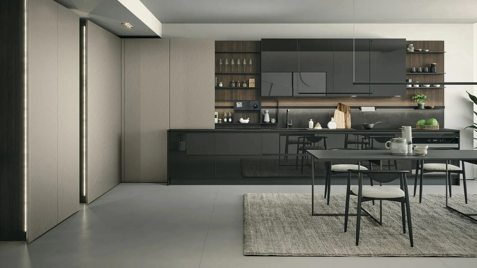 Cucina Moderna lineare Aria Tech 01 di Forma Cucine