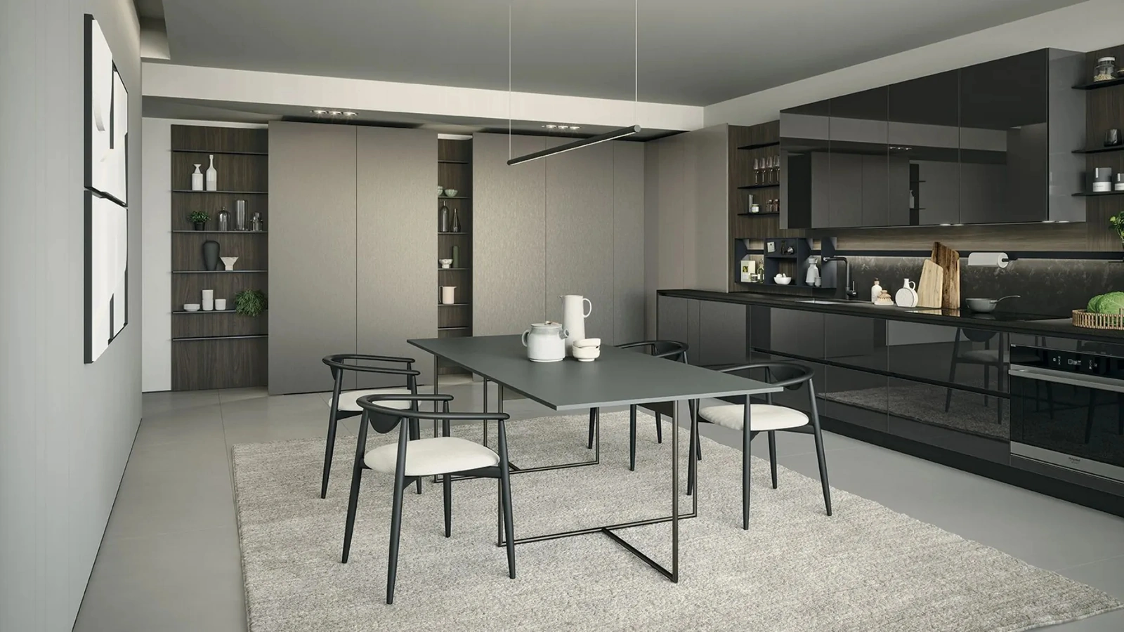 Cucina Moderna lineare Aria Tech 01 di Forma Cucine
