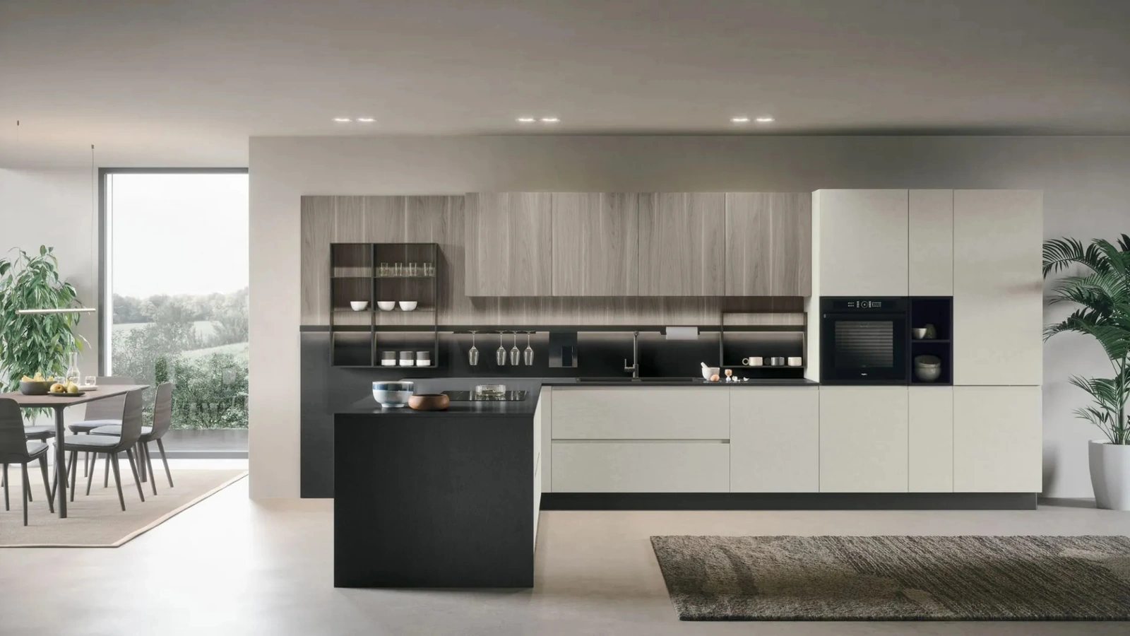 Cucina Moderna con penisola Joy 03 di Forma Cucine