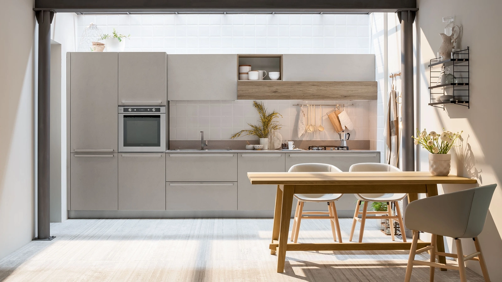 Cucina Moderna lineare Start-Time 02 di Veneta Cucine