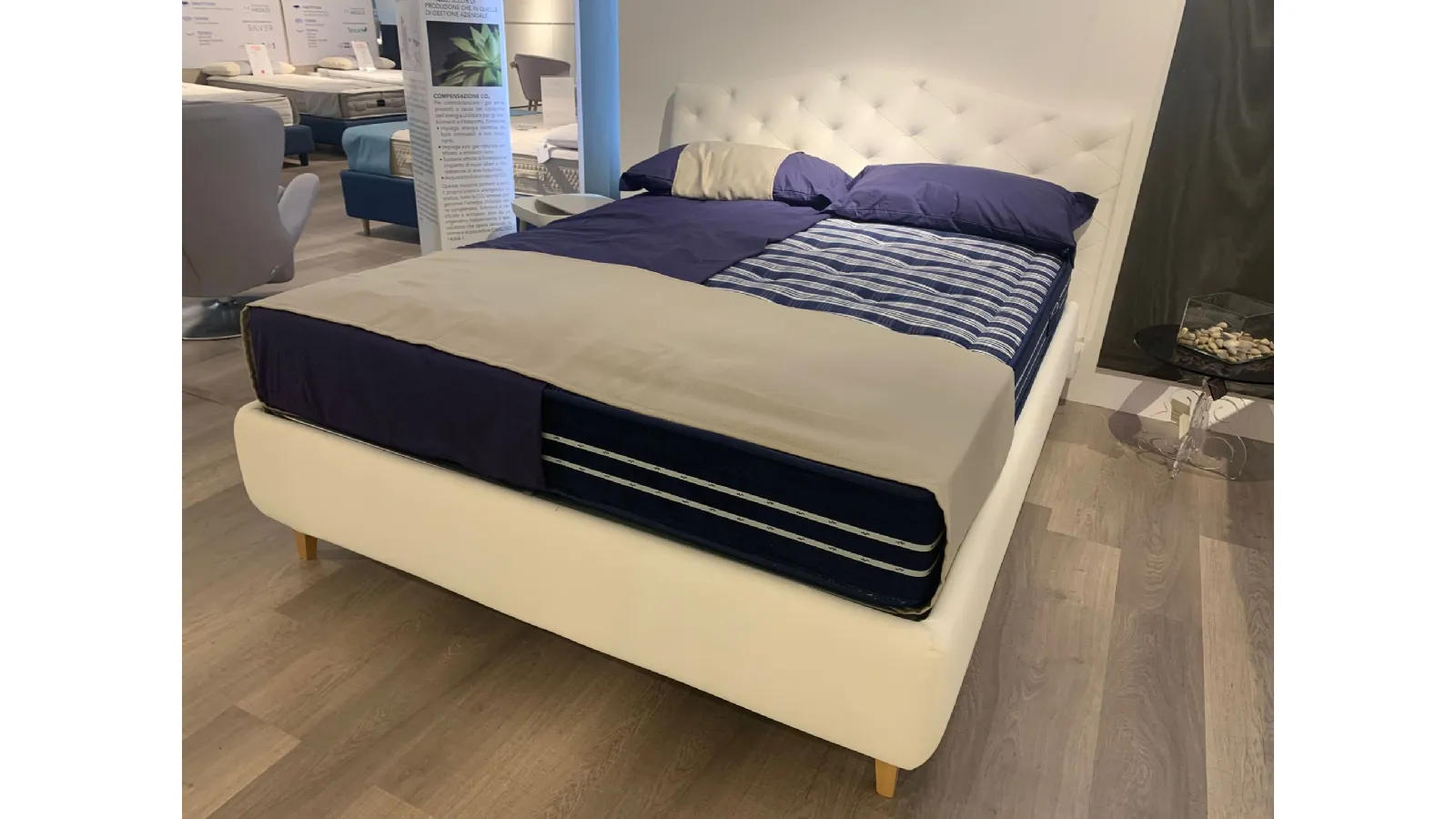 Letto contenitore Noctis mod. Lyle Capitonné
