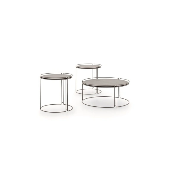 Tavolino Monolith in gres e metallo di Ditre Italia