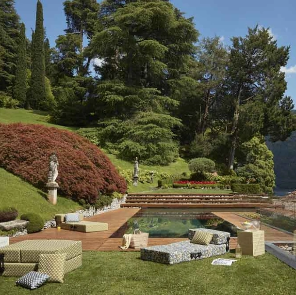 Lettino prendisole in tessuto imbottito Trix Outdoor Liberty di Kartell